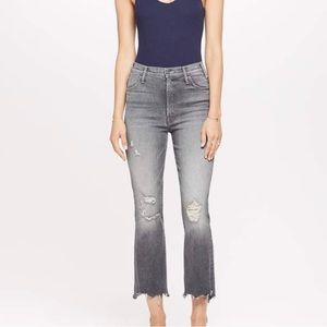 Mother Hustler Crop Step Chew High Waisted Jeans